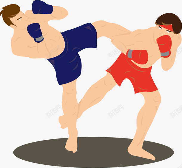 卡通格斗搏击男人png免抠素材_新图网 https://ixintu.com 健康 强身健体 拳击 拳击对手素材 搏击 格斗 运动健身 锻炼