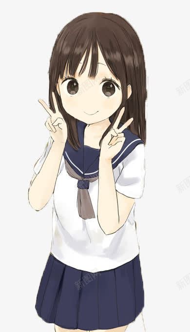 可爱女高中生动漫png免抠素材_新图网 https://ixintu.com 爱女 生动 高中