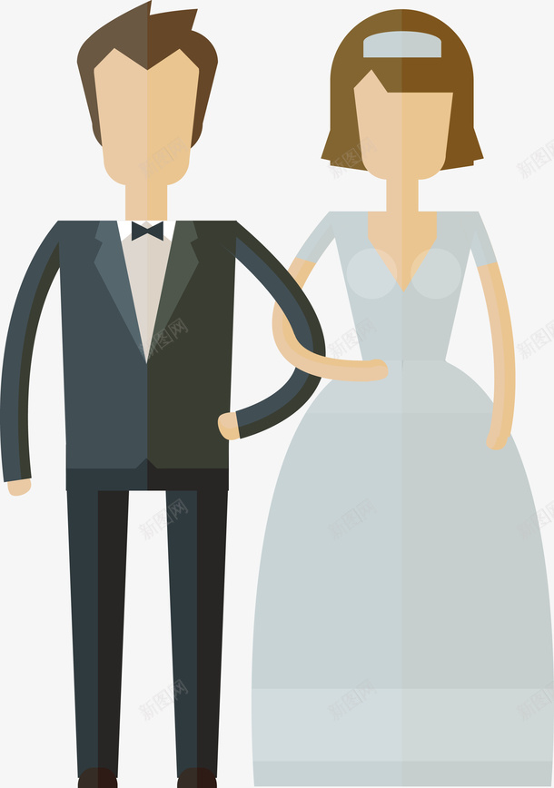 扁平化结婚的男女图矢量图ai免抠素材_新图网 https://ixintu.com 亲人 卡通人物 卡通家人 孝老爱亲 家人 新娘 新郎 爱人 矢量人物 矢量人物图 矢量家人 结婚 老人 矢量图