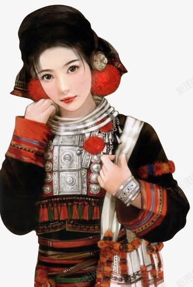 苗族姑娘少数民族png免抠素材_新图网 https://ixintu.com 卡通 女孩 少数民族 手绘 苗族 苗族姑娘