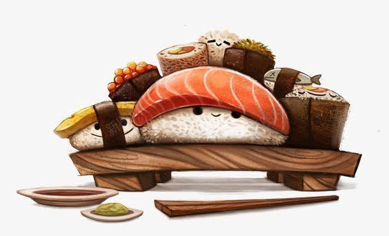 日系寿司png免抠素材_新图网 https://ixintu.com 三文鱼寿司 寿司免扣元素 寿司插画 手绘寿司 鱼子酱