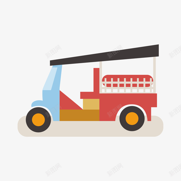 卡通景区观光车png免抠素材_新图网 https://ixintu.com 交通工具 卡通 景区 观光车