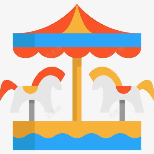 旋转木马图标png_新图网 https://ixintu.com 嘉年华 好玩 娱乐 旋转木马 游乐场 马戏