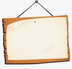 木板留言板木板上的纸张高清图片