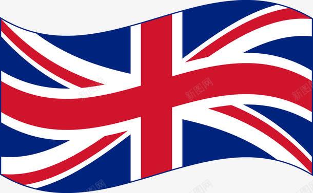 波浪形英国国旗图png免抠素材_新图网 https://ixintu.com 国旗 旗子 矢量旗子 红色 英伦 英国国旗 英国旗 蓝色