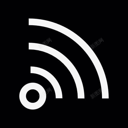 RSS订阅按钮图标png_新图网 https://ixintu.com WiFi信号 无线上网 无线连接 网络接口 连接