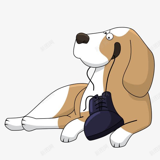 比格犬无色背景图png免抠素材_新图网 https://ixintu.com 刁鞋子 卧倒 懒洋洋 调皮
