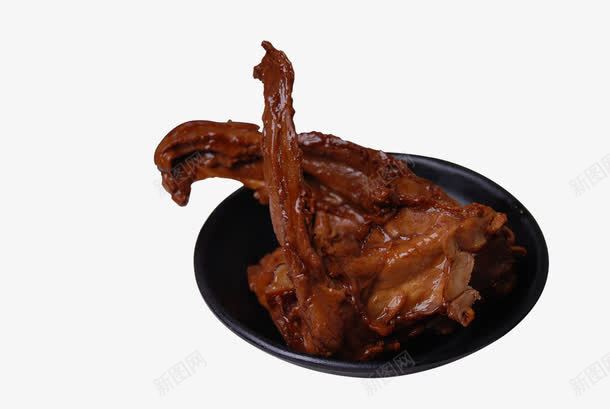 酱卤鸭锁骨图标png_新图网 https://ixintu.com 卤肉 图标 图示 标识 酱香味 鸭肉 鸭锁骨