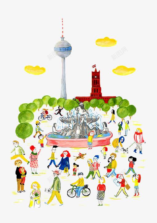 卡通东方明珠塔png免抠素材_新图网 https://ixintu.com 上海 东方明珠 外滩 景点