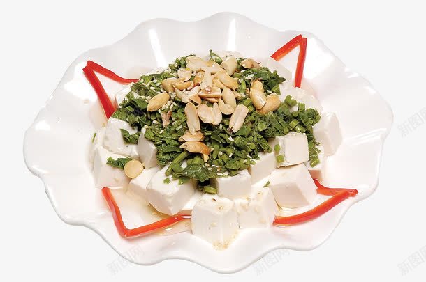 香椿拌豆腐png免抠素材_新图网 https://ixintu.com 产品实物 拌豆腐 美味佳肴 菜品 豆腐 餐饮 香椿