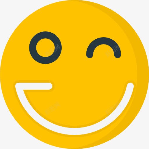 眨眼图标png_新图网 https://ixintu.com 感情 眨眼 笑脸 表情符号