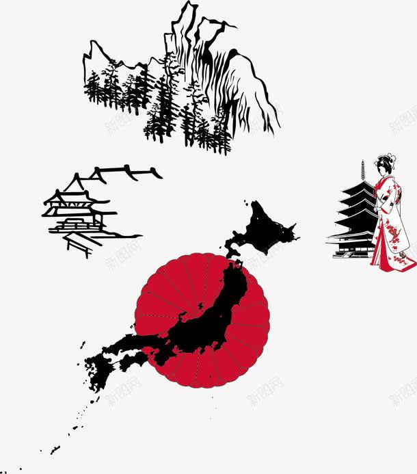 经典日本元素png免抠素材_新图网 https://ixintu.com 富士山 寿司 扇子 手绘插画 插画 日本 日本刀 日本地图 日本建筑 日本经典 木屐 桃花 歌姬 相扑 神社 竹子 简笔画山 经典日本元素 美丽的富士山