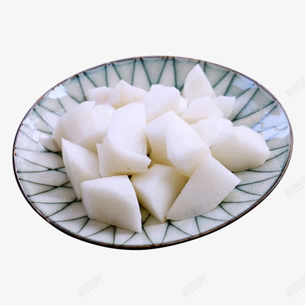 白萝卜切块装盘实拍图png免抠素材_新图网 https://ixintu.com 生鲜 白萝卜 萝卜 食品