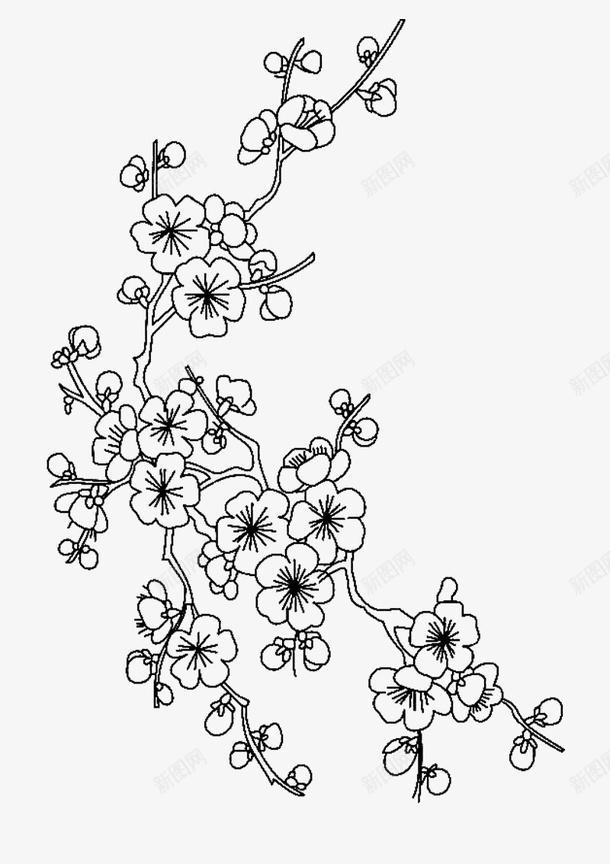 娇儿不艳的梅花简笔画图标png_新图网 https://ixintu.com 娇儿不艳的梅花简笔画 娇艳 手绘梅花 枝头 枝头梅花盛开简笔画 梅花 梅花简笔画 花卉