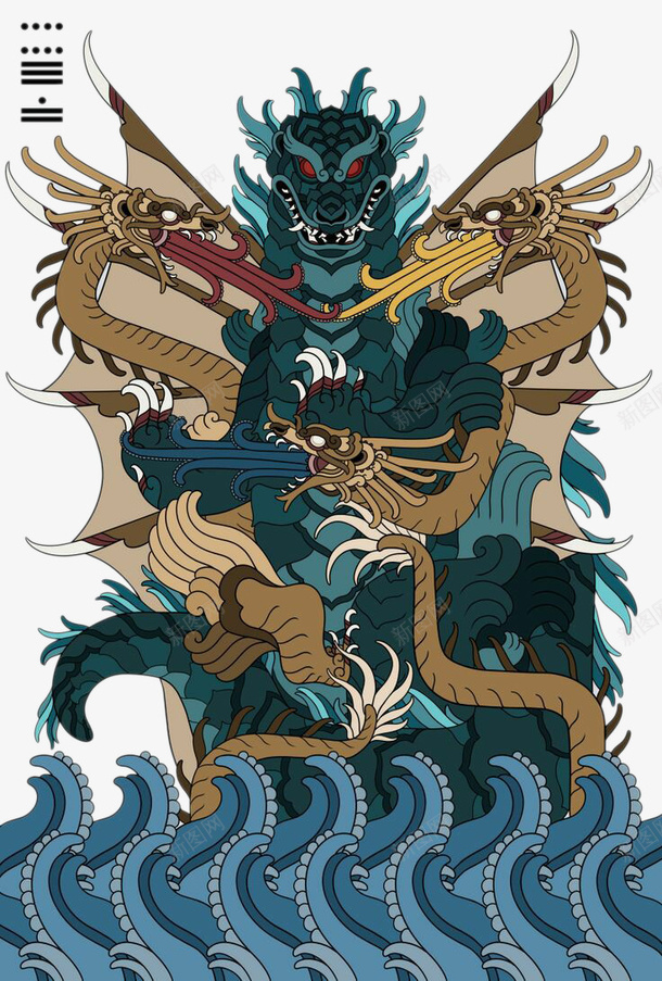 龙船psd免抠素材_新图网 https://ixintu.com 中国风 卡通手绘 插画 龙船
