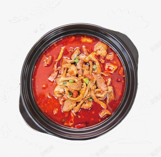 传统麻辣火锅冒菜png免抠素材_新图网 https://ixintu.com 传统 可口火锅 火锅冒菜 砂锅 红色 美味火锅 麻辣火锅