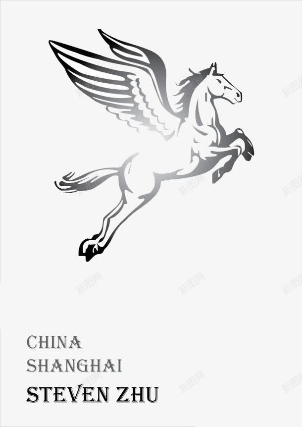 西方教堂飞马png免抠素材_新图网 https://ixintu.com 信仰 基督教 守护 飞马 飞马图腾 马 黑色