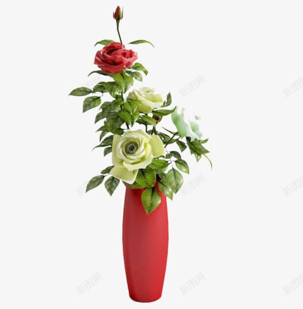 花瓶png免抠素材_新图网 https://ixintu.com 月季 月季花 桌面花卉 玫瑰 现代 现代风 花 花卉 花朵 花瓶 装饰 装饰品 陈列品 餐桌
