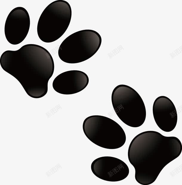 卡通黑色的猫爪印png免抠素材_新图网 https://ixintu.com 卡通 卡通猫爪印 爪印 猫 猫咪 猫爪 猫爪印 黑色