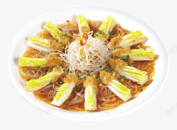 蒜蓉粉丝娃娃菜png免抠素材_新图网 https://ixintu.com 免扣素材 凉菜 娃娃菜 爽口 粉丝 蒜蓉