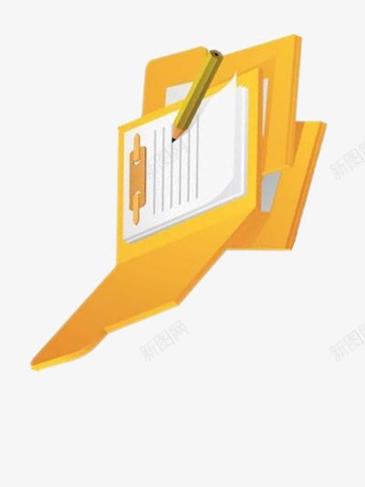 卡通作业本png免抠素材_新图网 https://ixintu.com 简约 通用装饰 铅笔 黄色