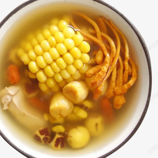 虫草花干贝玉米汤png免抠素材_新图网 https://ixintu.com png图片素材 产品食物 免费png素材 养生 汤 营养