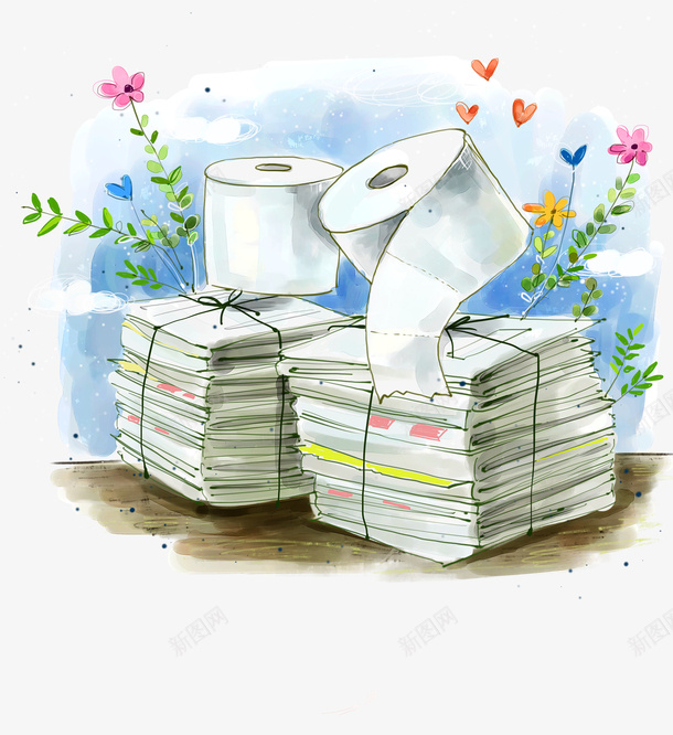 纸张回收利用插画psd免抠素材_新图网 https://ixintu.com 利用 回收 回收再利用 回收利用插画 插画 纸张 纸张回收 纸张回收利用插画 纸张回收插画