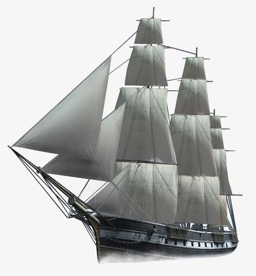 海盗船png免抠素材_新图网 https://ixintu.com 小木船 帆船 木船 海贼船 鬼船