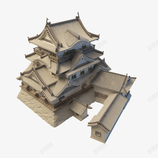 米灰色建筑古典楼阁png免抠素材_新图网 https://ixintu.com 古典楼阁 复古 复古楼阁 灰色 米灰色古典楼阁 米灰色建筑古典楼阁