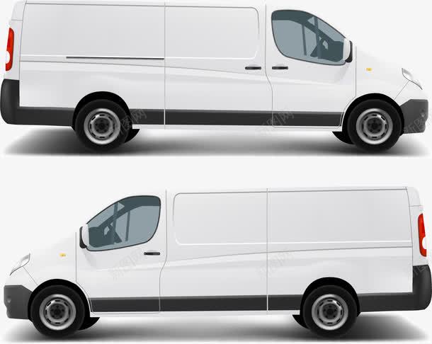 手绘小货车png免抠素材_新图网 https://ixintu.com 封闭式货车 小货车 手绘 白色的货车 箱式货车