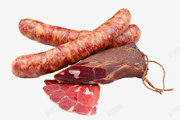 香肠和腊肉png免抠素材_新图网 https://ixintu.com 肉类 腊肉 食品 香肠