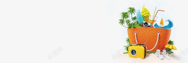 暑假促销png免抠素材_新图网 https://ixintu.com banner 促销 夏天 夏季 夏日 天猫 沙滩 海报 淘宝 狂暑季 电商
