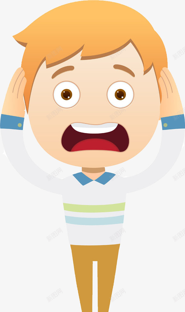 卡通失落的男人图png免抠素材_新图网 https://ixintu.com 卡通 吃惊小人 吃惊的 失落的 帅气的 惊恐的 插图 男人