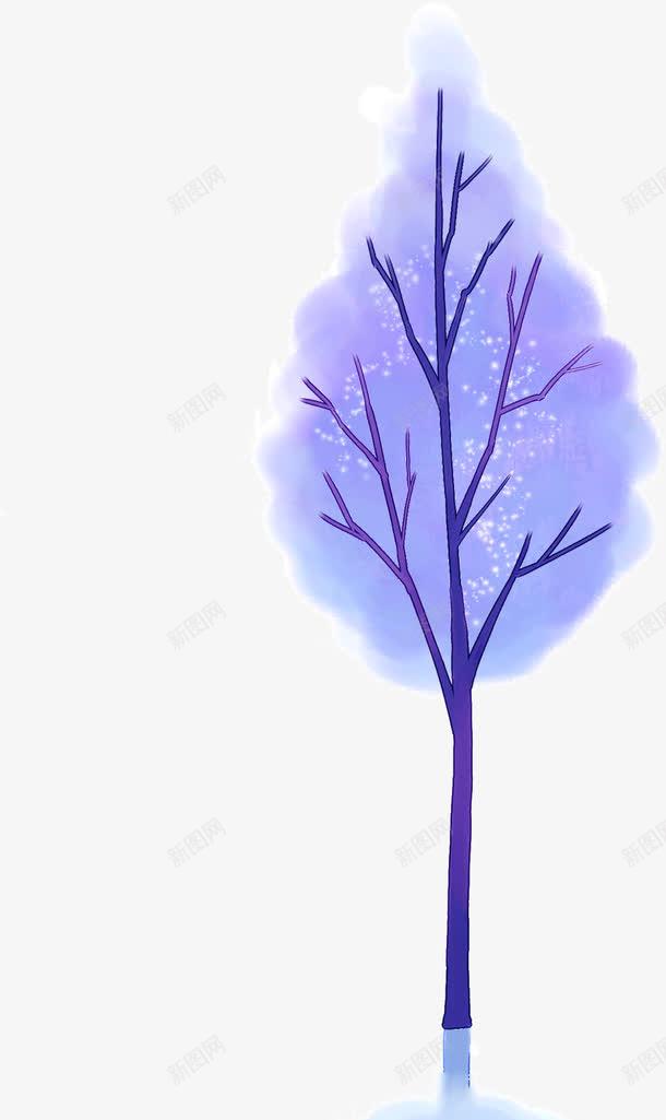 插画夏日紫色树木png免抠素材_新图网 https://ixintu.com 夏日 插画 树木 紫色