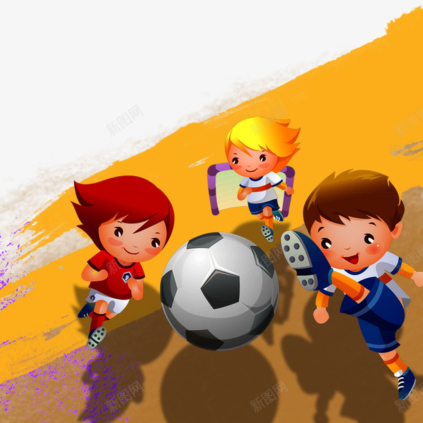 青少年足球赛平面装饰psd免抠素材_新图网 https://ixintu.com 卡通手绘 平面装饰 彩色笔刷 海报设计 足球运动员 青少年足球 青少年足球赛