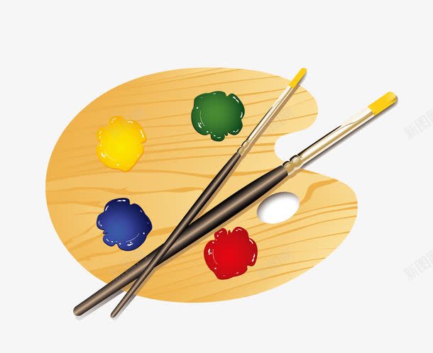 案油画笔png免抠素材_新图网 https://ixintu.com 卡通 图案 油画染料 油画用品 油画笔