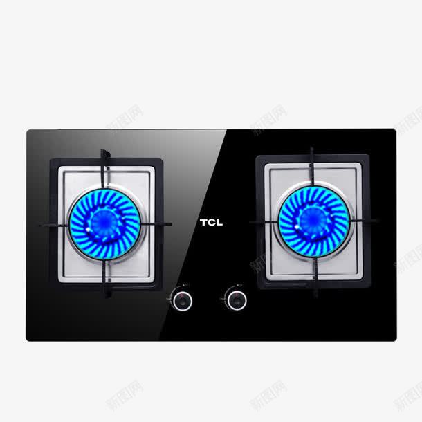 TCL燃气灶TZB35嵌入式燃气灶png免抠素材_新图网 https://ixintu.com TCL 产品实物 煤气炉 钢化玻璃 黑色