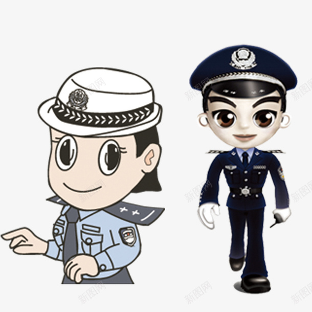 民警元素psd免抠素材_新图网 https://ixintu.com png 元素 卡通 小人 民警 网络警察