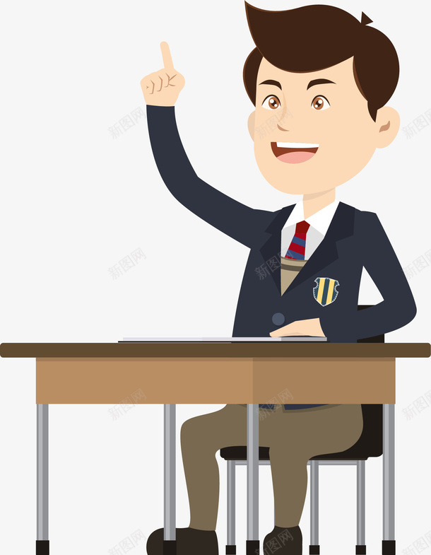 回答问题的男同学矢量图ai免抠素材_新图网 https://ixintu.com 上课 免抠 卡通手绘 回答 学生PNG 矢量图