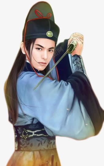 剑客png免抠素材_新图网 https://ixintu.com 侠客 剑仙 古代 古代大侠 手绘 江湖 男剑客