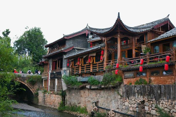 丽江景点束河古镇png免抠素材_新图网 https://ixintu.com 丽江景点 丽江束河古镇 古镇封面 旅游景区 束河古镇 著名景点