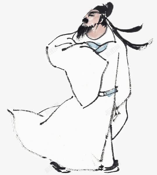 手绘的李白png免抠素材_新图网 https://ixintu.com png图形 png装饰 古典 手绘 李白 装饰 诗仙李白
