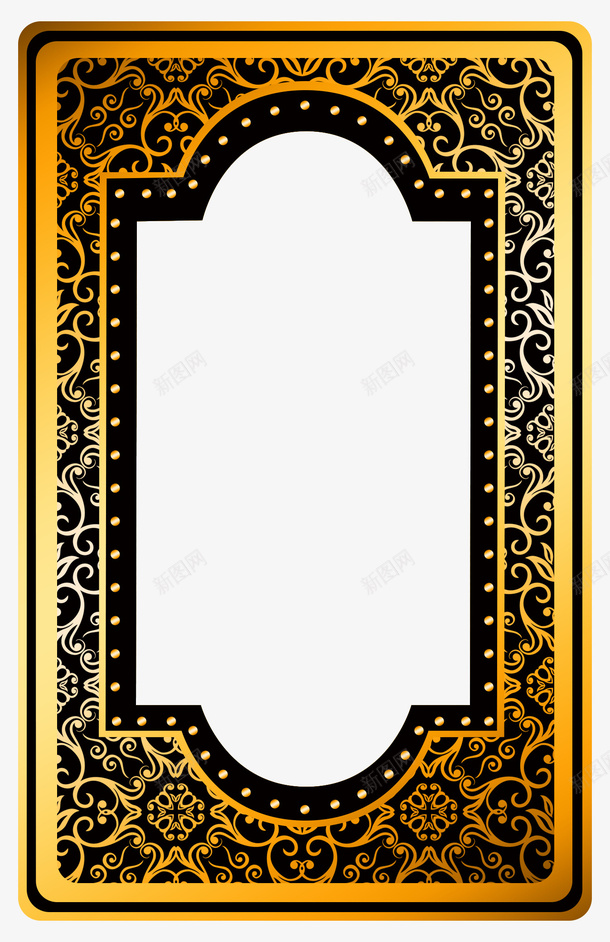 金色古典边框psd免抠素材_新图网 https://ixintu.com 宫廷边框 欧式花纹 皇室边框 皇家边框 花纹边框 边框 边框设计 金色边框