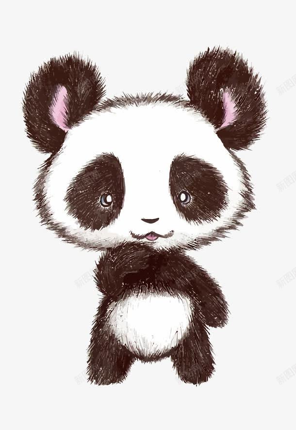 熊猫png免抠素材_新图网 https://ixintu.com 儿童蜡笔画 可爱 四川 国宝 熊猫 竹子 竹笋 蜡笔画