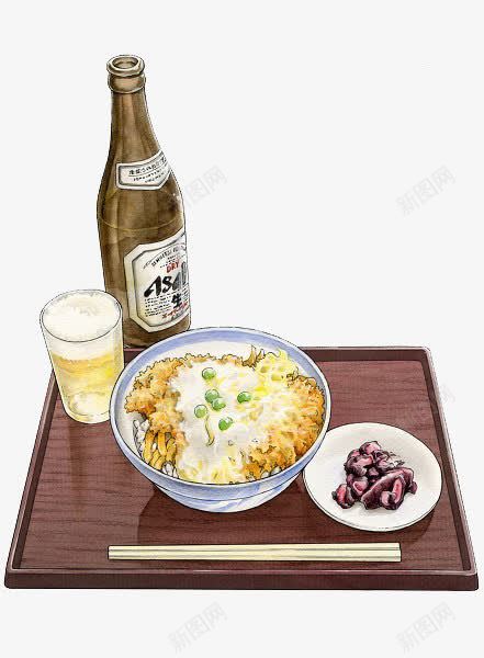 啤酒食物手绘png免抠素材_新图网 https://ixintu.com 啤酒 手绘 食物