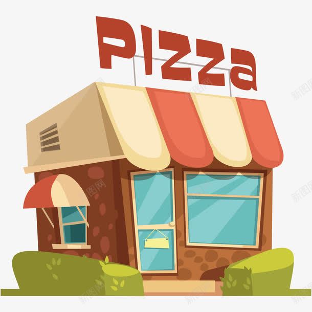 手绘卡通披萨店png免抠素材_新图网 https://ixintu.com app卡通披萨店 c4d卡通披萨店 卡通商店 卡通小房子 卡通披萨店 居民区剪影 快餐店 披萨店