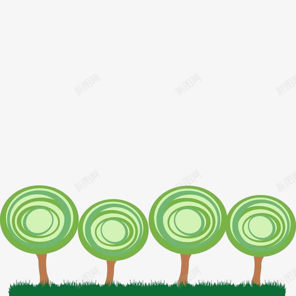 荒草中的树png免抠素材_新图网 https://ixintu.com 卡通手绘 卡通树 圆圆的树 小树 杂草 杂草丛成 草 荒草 萧条 野草