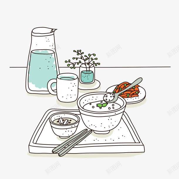 卡通家常小菜小粥png免抠素材_新图网 https://ixintu.com 卡通食物 咸菜小粥 家常菜 小清新 手绘平面 日常餐食 精致生活 美好生活