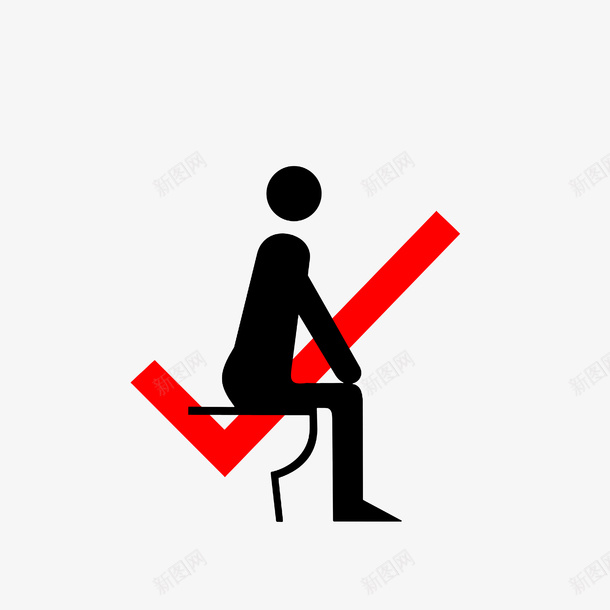 卡通手绘坐便器的打钩正确姿势图图标png_新图网 https://ixintu.com 卡通坐便 卡通手绘坐便器的打钩正确姿势图标素材免费下载 坐便器正确使用图标 正确使用 正确符号 符号 红色打钩