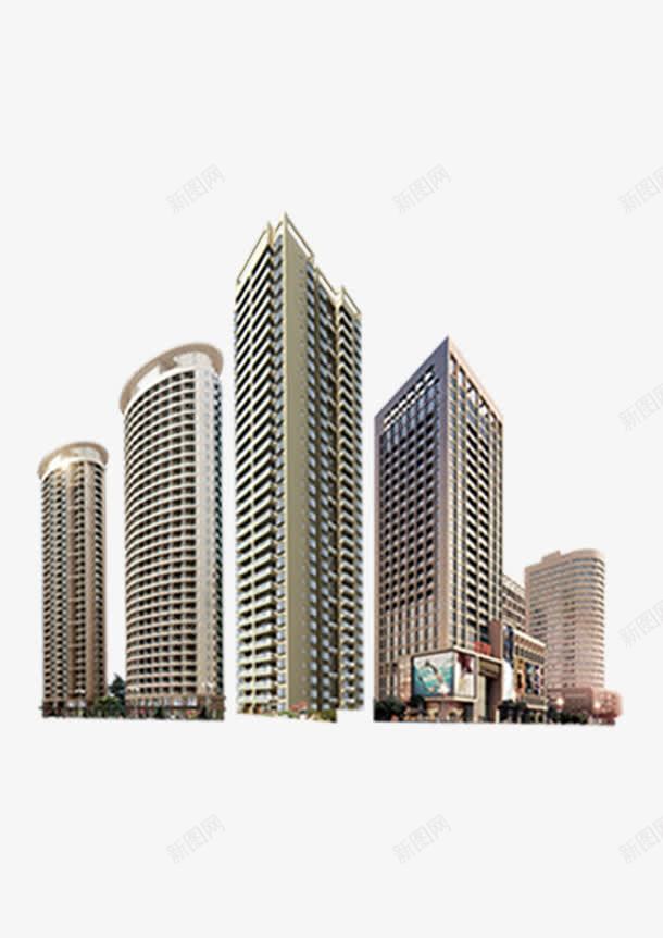 建筑群楼体图png免抠素材_新图网 https://ixintu.com 建筑园林 房地产广告 楼体 楼体亮化 楼盘
